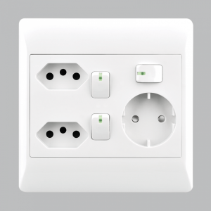 Three Switch Wall Socket