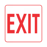 Exit Safety Sign 19x19cm