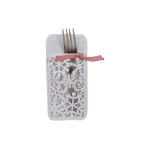 White Felt Snowflake Cutlery Holder