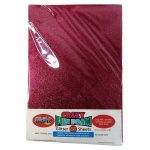 A4 Cherise Foam Glitter Sheets