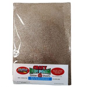 A4 Dark Gold Foam Glitter Sheets