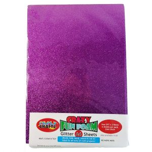 A4 Purple Foam Glitter Sheets