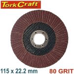 Flap Disc 115mm 80 Grit Tork Craft
