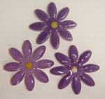 Purple Daisy Large 3pc Mosaic Inserts