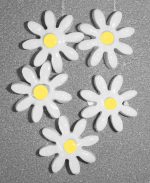 White Daisy Super Small Mosaic Inserts 5pc