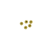 Yellow Daisy Super Small 5pc Mosaic Inserts