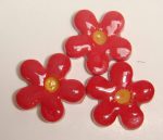 Happy Red Flower Small 3 Piece Mosaic Insert
