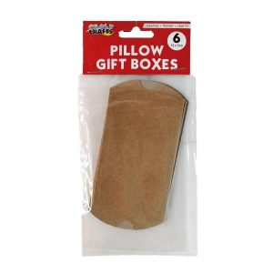 Natural Pillow Gift Boxes 12x7mm 6 Piece