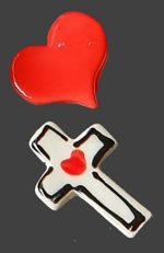 Cross Small And Heart Mosaic Insert