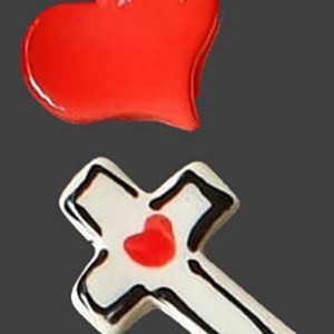 Cross Small And Heart Mosaic Insert