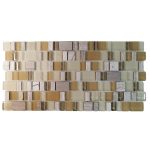 Glass & Stone Frosted Eggshell Mosaic Tiles (Sheet Size 15x30cm)