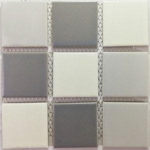 Matt Grey Mix Glazed Porcelain Mosaic Tiles (Sheet Size 15x15cm)