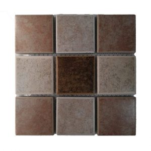 Rustic Porcelain Desert Mix Medallion Mosaic Tiles (Sheet Size 15x15cm)