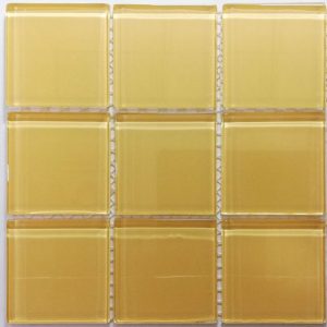 Sandstone Crystal Glass Mosaic Tiles (Sheet Size 15x15cm)