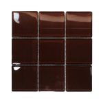 Burnt Copper Crystal Glass Mosaic Tiles (Sheet Size 15x15cm)