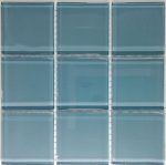 Metallic Grey Crystal Glass Mosaic Tiles (Sheet Size 15x15cm)