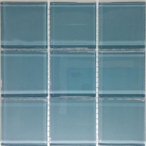 Metallic Grey Crystal Glass Mosaic Tiles (Sheet Size 15x15cm)