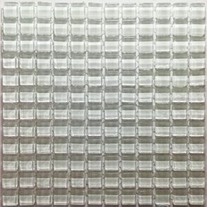 White Crystal Glass Mosaic Tiles (Sheet Size 30x30cm)