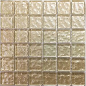 White Metallic Texture Mosaic Tiles (Sheet Size 15x15cm)
