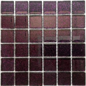 Dark Purple Glitter Mosaic Tiles (Sheet Size 15x15cm)