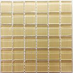 Ivory Crystal Glass Mosaic Tiles (Sheet Size 15x15)