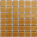 Caramel Crystal Glass Mosaic Tiles (Sheet Size 30x30cm)