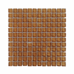 Caramel Crystal Glass Mosaic Tiles (Sheet size 15x15cm)