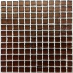 Dark Brown Crystal Glass Mosaic Tiles (Sheet size 15x15cm)