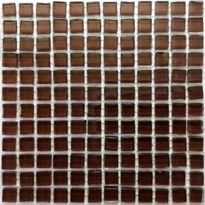 Dark Brown Crystal Glass Mosaic Tiles (Sheet Size 30x30cm)