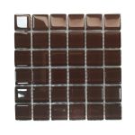 Chocolate Crystal Glass Mosaic Tiles (Sheet Size 15x15cm)