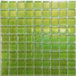 Lime Green Mini Pearl Glass Mosaic Tiles (Sheet Size 15x15cm)