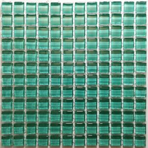 Teal Green Crystal Glass Mosaic Tiles (Sheet Size 30x30cm)