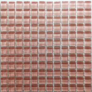 Soft Pink Crystal Glass Mosaic Tiles (Sheet Size 30x30cm)