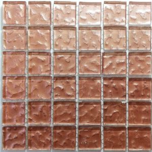Soft Pink Metallic Texture Mosaic Tiles (Sheet Size 15x15cm)