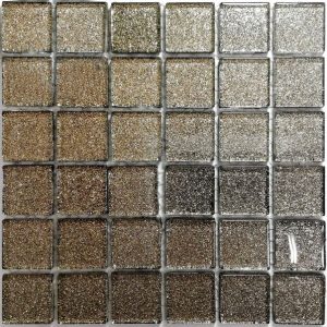 Charcoal Glitter Mosaic Tiles (Sheet Size 15x15cm)