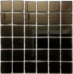 Black Crystal Glass Mosaic Tiles (Sheet Size 15x15cm)