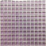 Lilac Crystal Glass Mosaic Tiles (Sheet size 15x15cm)