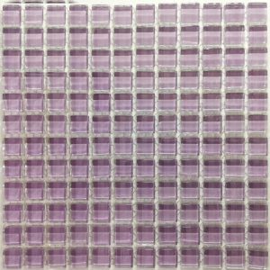 Lilac Crystal Glass Mosaic Tiles (Sheet Size 30x30cm)