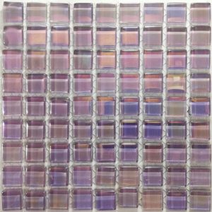 Lilac Mini Pearl Glass Mosaic Tiles (Sheet Size 15x15cm)