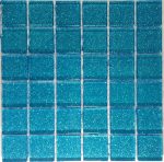 Sky Blue Glitter Mosaic Tiles (Sheet Size 15x15cm)
