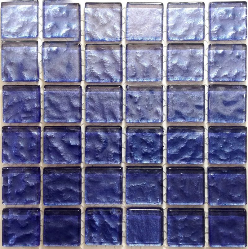 Sky Blue Metallic Texture Mosaic Tiles (Sheet Size 15x15cm)