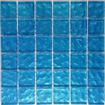 Baby Blue Metallic Texture Mosaic Tiles (Sheet Size 15x15cm)