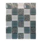 Ice Mix Crystal Glass Mosaic Tiles (Sheet Size 15x15cm)