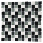 Crystal Glass Mosaic Tile | Grey Mix | 30cm x 30cm