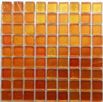 Sunflower Gold Leaf Glass Mosaic Tiles (Sheet Size 15x15cm)