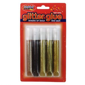 Shades Of Gold Glitter Glue 5x13ml