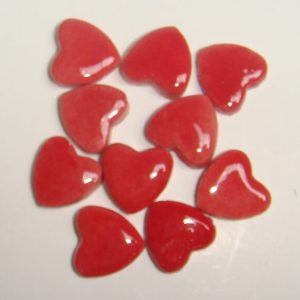 Red Hearts Tiny 10pc Mosaic Inserts