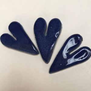 Delft Heart Long Small 3pc Mosaic Inserts