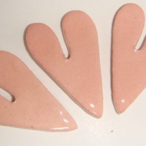 Pink Heart Long Small 3pc Mosaic Inserts