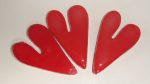 Red Hearts Long Small 3pc Mosaic Inserts